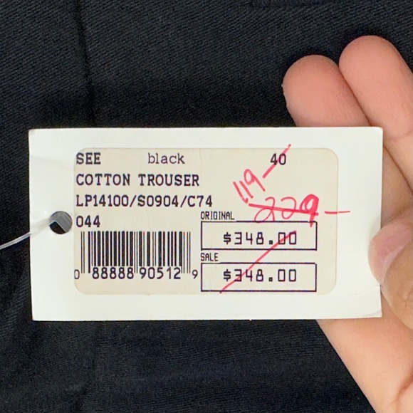 See by Chloé Paris Wide Leg Pants Size‎ 6 Navy Blue Black - Picture 4 of 16